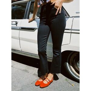 Mother The Hustler Ankle Fray Jeans in Not Guilty Black Size 31 Gently Used